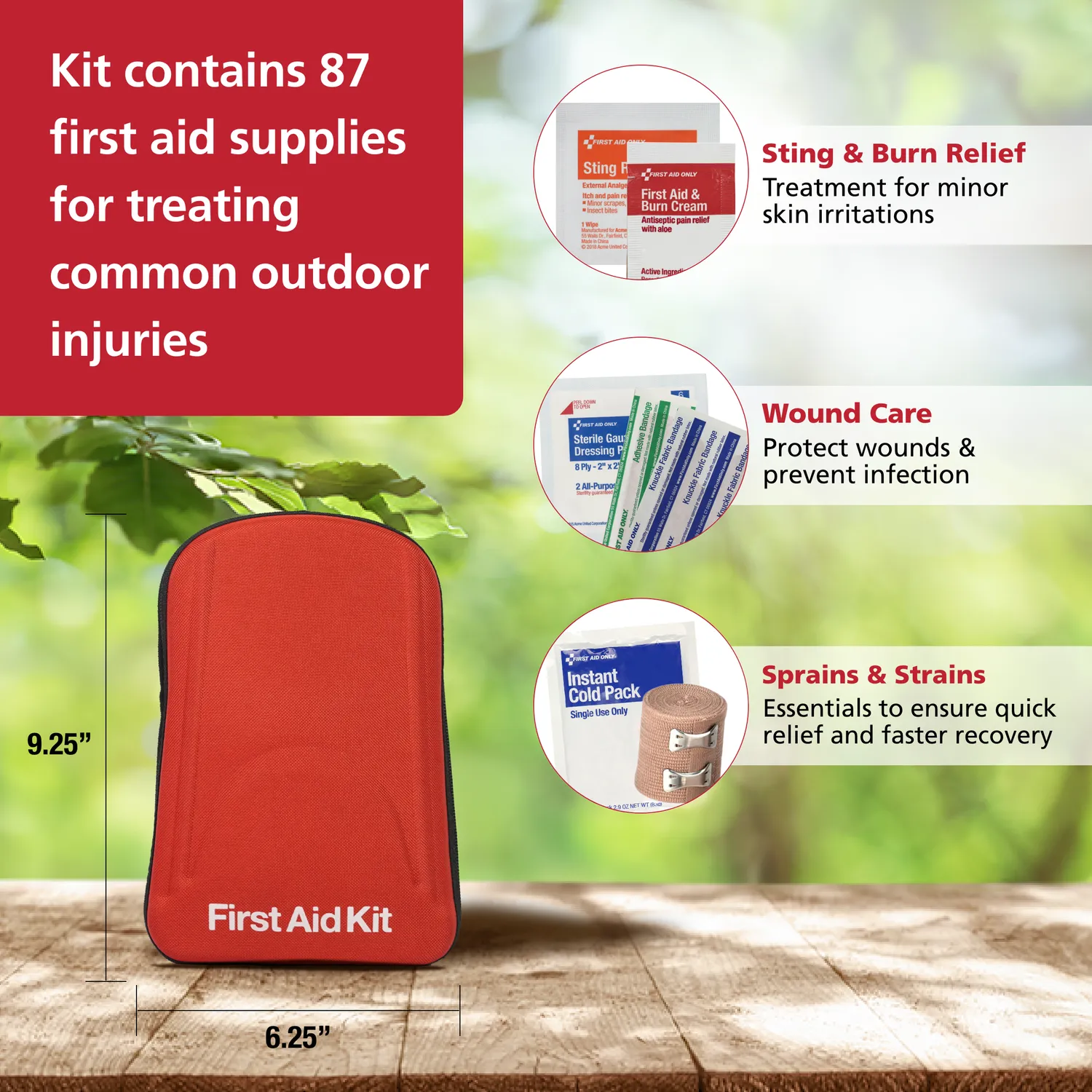 First Aid Only Pac-Kit Grab & Go Adventure førstehjelpssett 87 deler