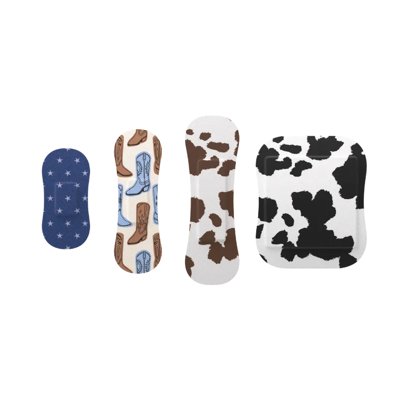 Wild Stripes Rodeo Ranch plaster cow-print 20-pk sensitiv