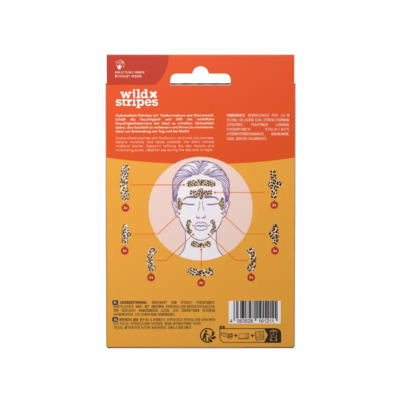 Wild Stripes Facial Patches Leo ansiktsplaster hydrokolloid fukt