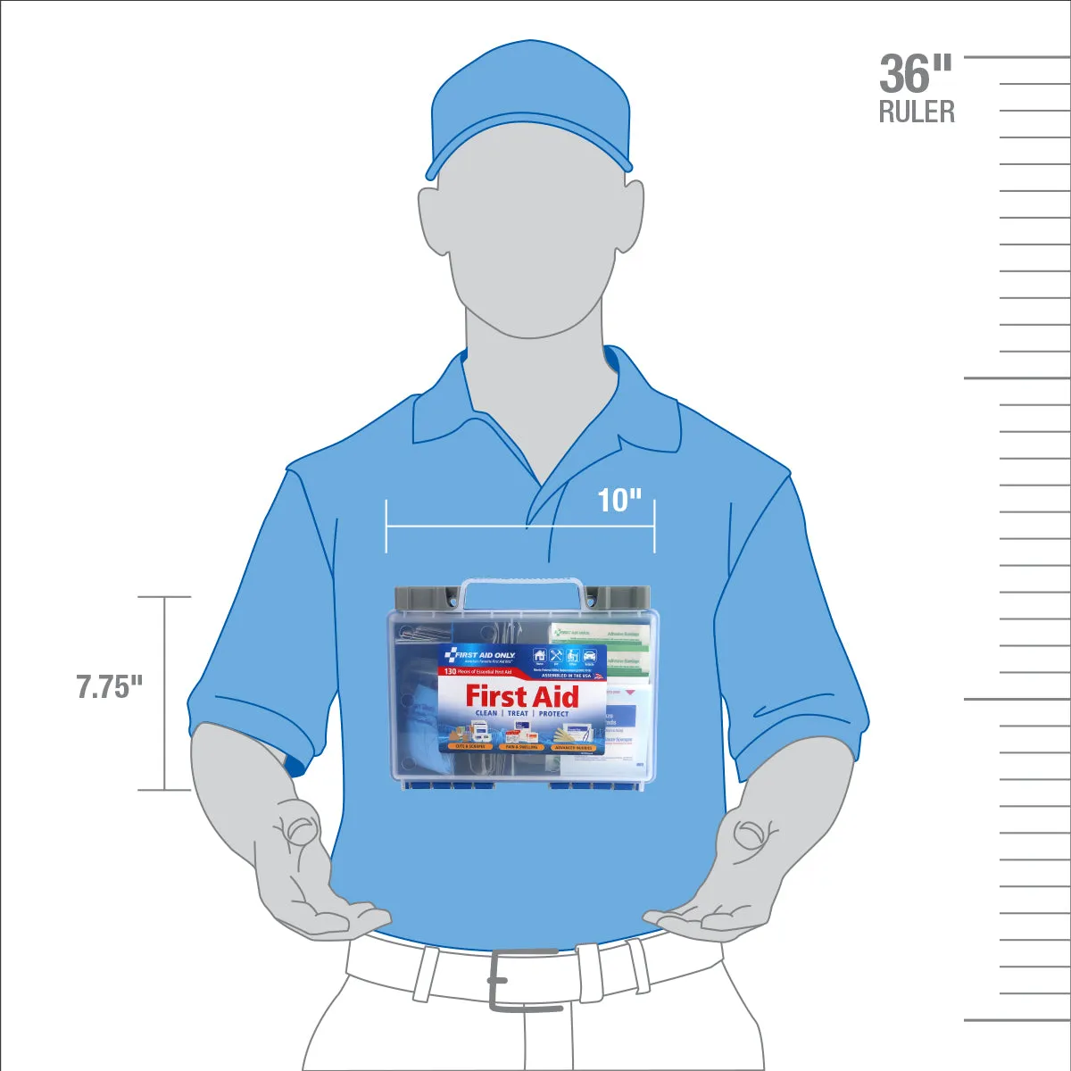 First Aid Only 25 personer førstehjelpsskrin plast 130 deler