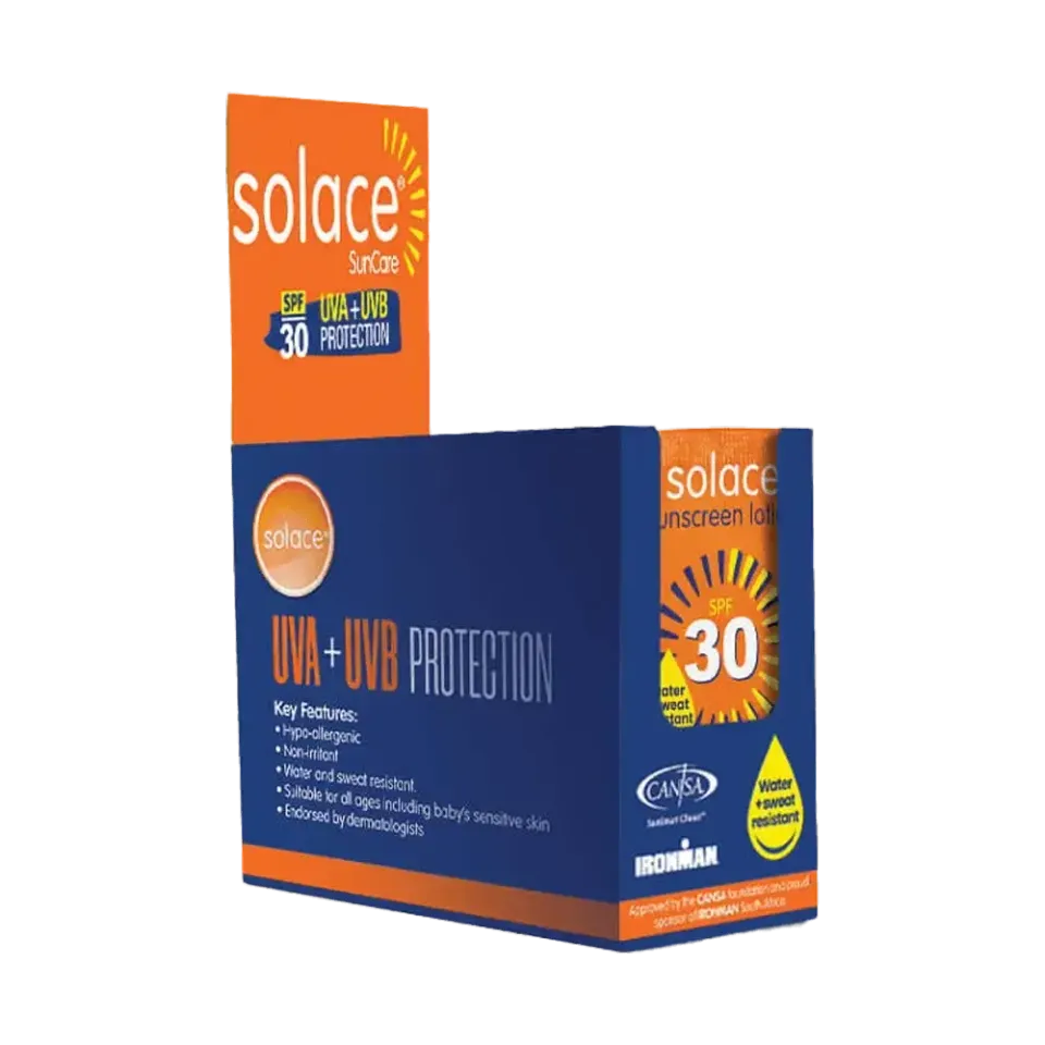 Burnshield Solace SPF30 solkrem 24x5g dispenser