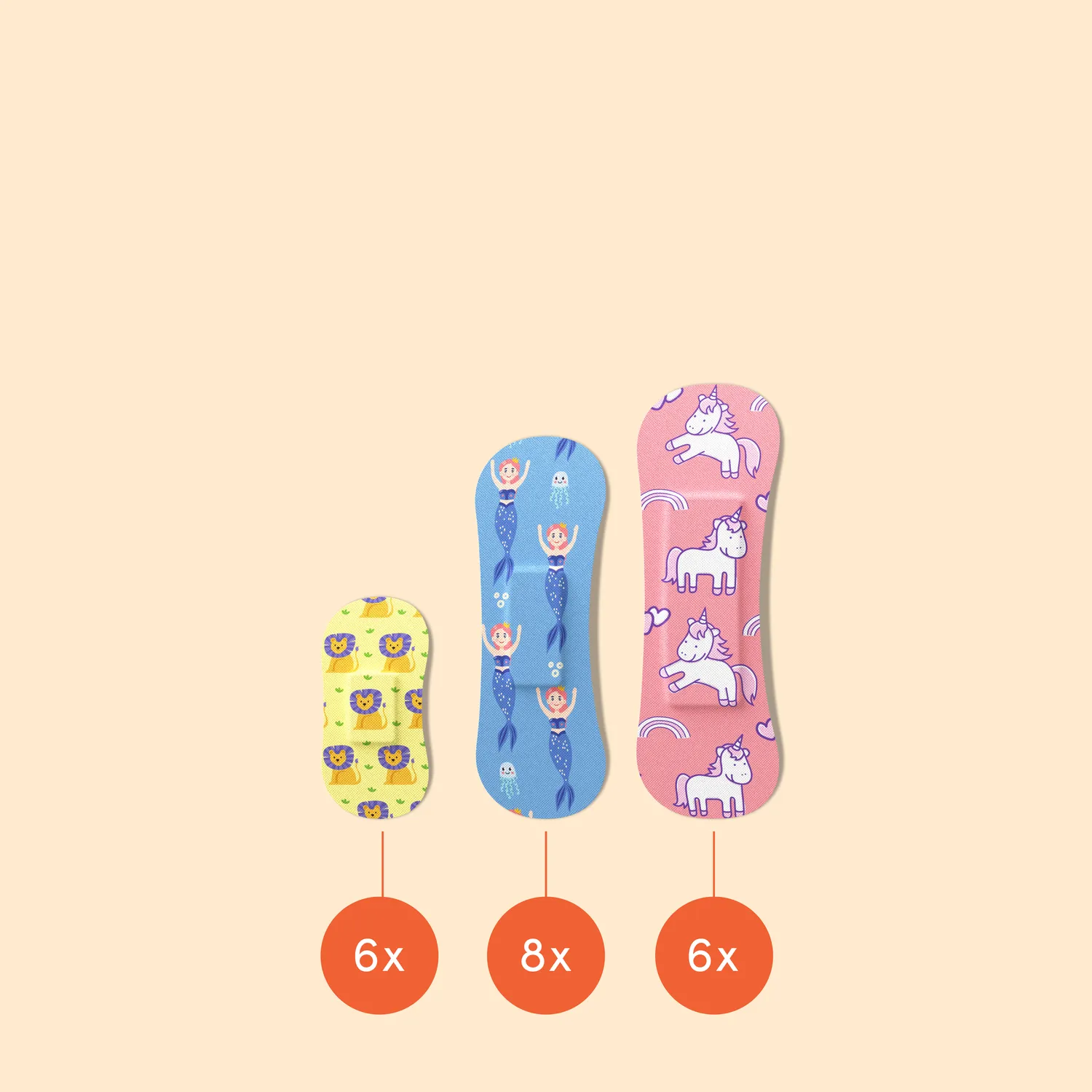 Wild Stripes Kids Sensitive plaster fantasy 20-pk enhjørning
