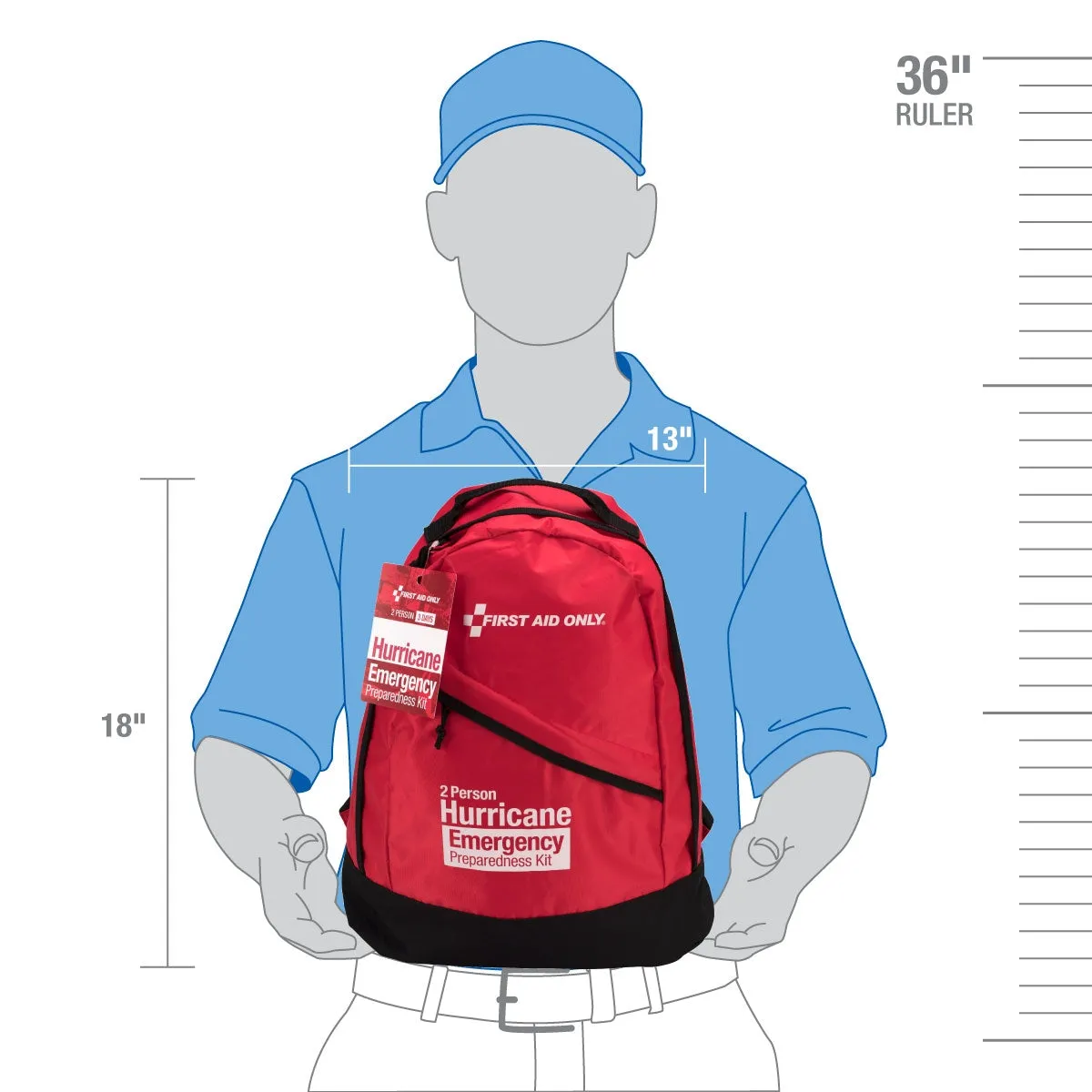 First Aid Only 2 Person Emergency Backpack beredskapssekk 97 deler