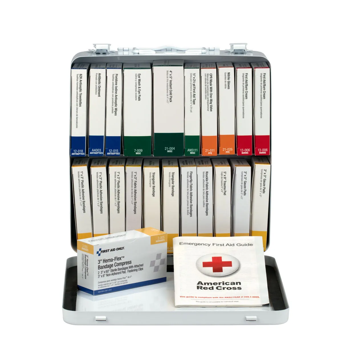 First Aid Only 24 Unit førstehjelpsskrin 165 deler metall