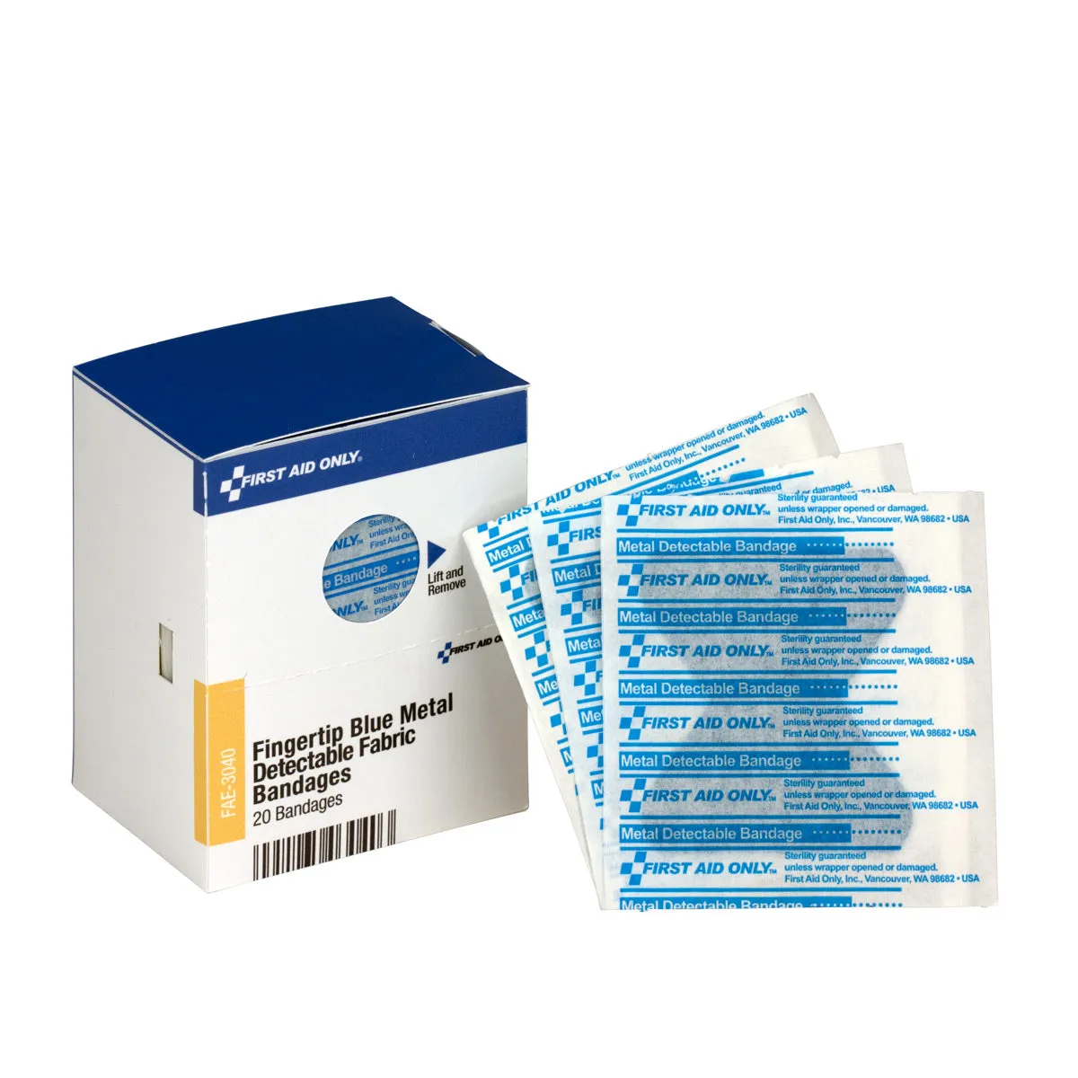 First Aid Only SmartCompliance fingertupp plaster blå 20 stk