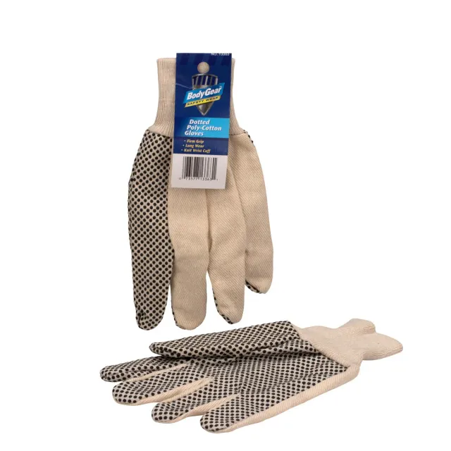 First Aid Only Dotted Cotton Gloves bomullshansker Large 1 par