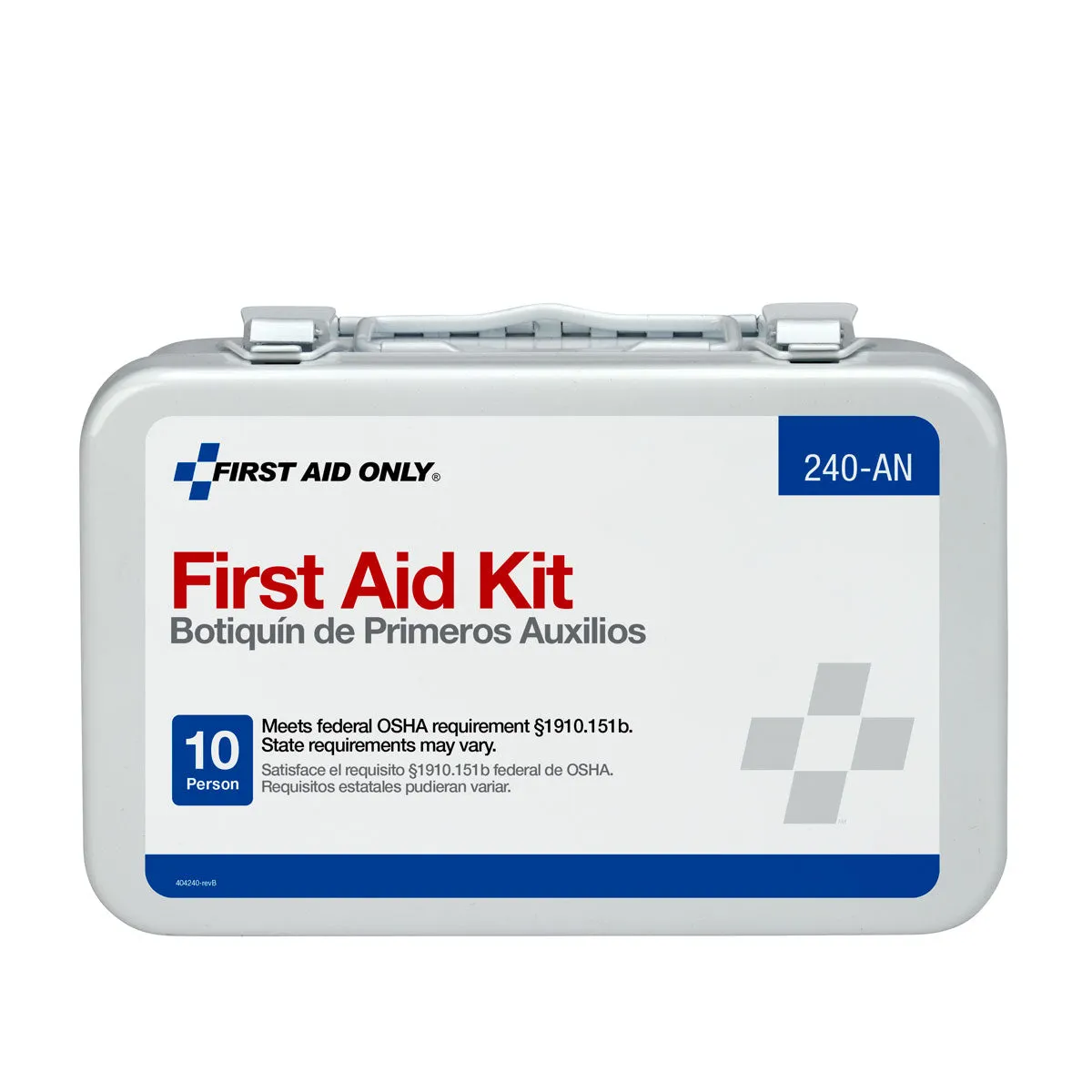 First Aid Only 10 Unit førstehjelpsskrin metall 10 personer