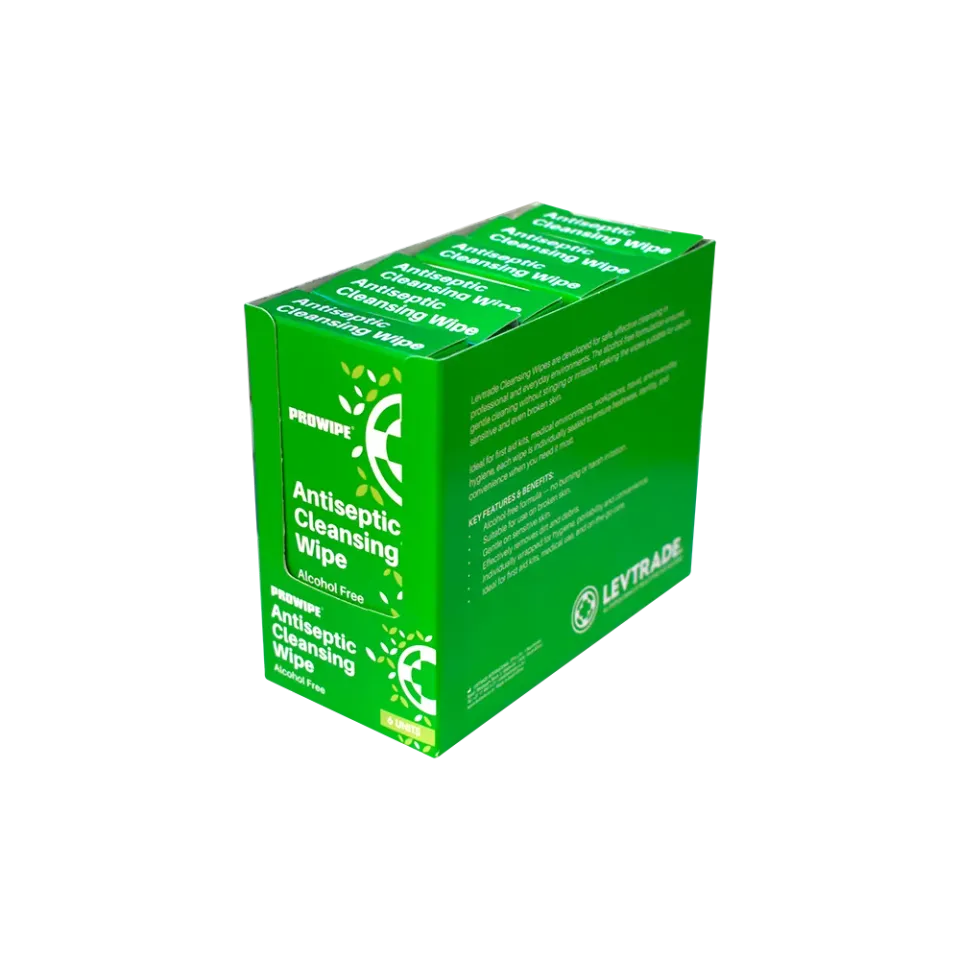 Burnshield antiseptiske renseservietter alkoholfri eske