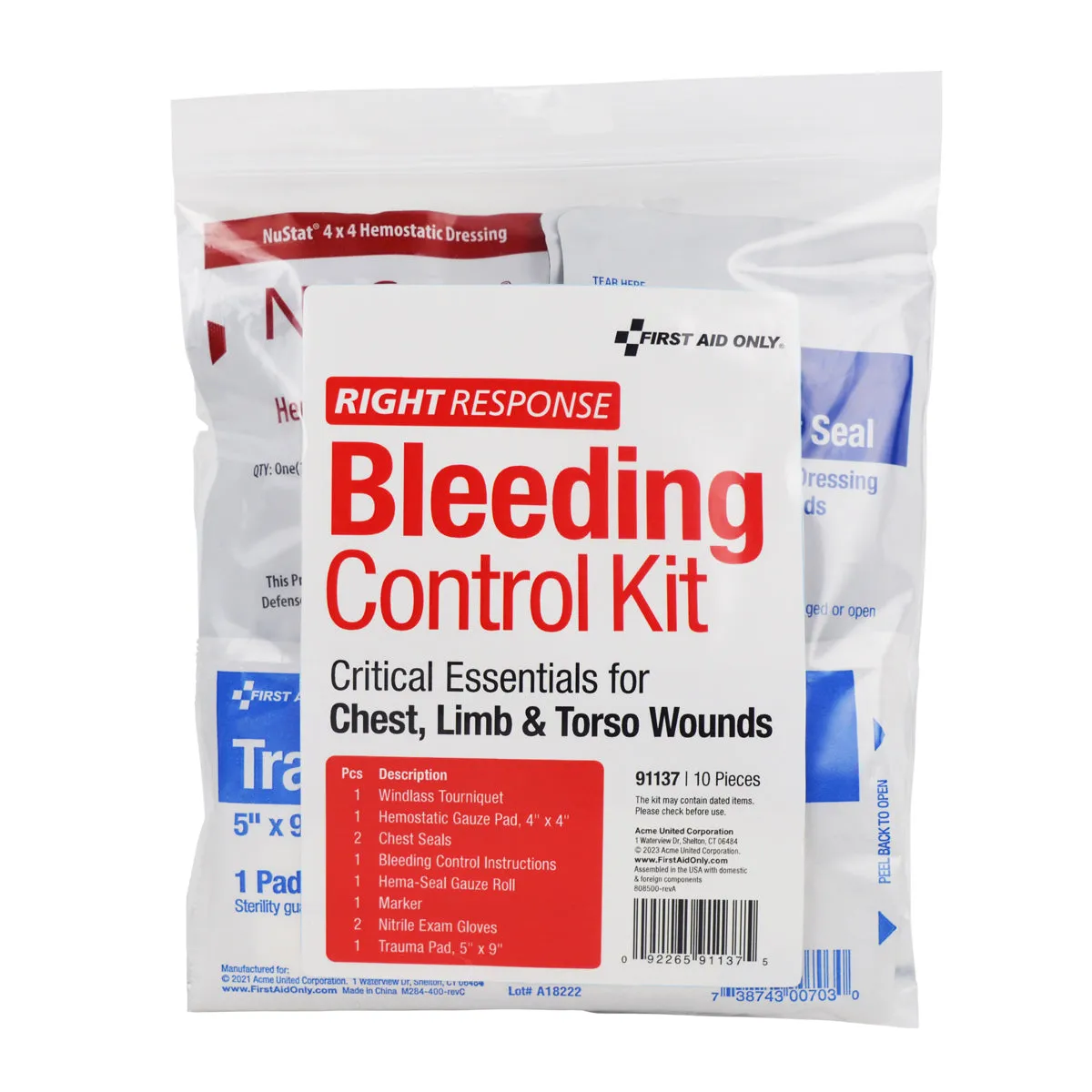 First Aid Only Critical Essentials blødningssett tourniquet