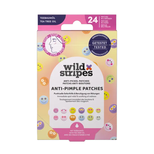Wild Stripes Smile Stop kviseplaster 24 stk hydrokolloid