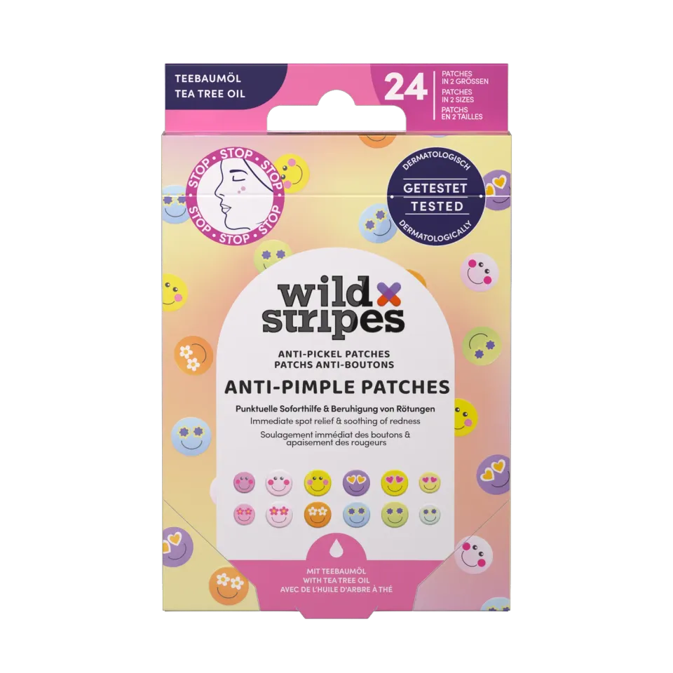 Wild Stripes Smile Stop kviseplaster 24 stk hydrokolloid