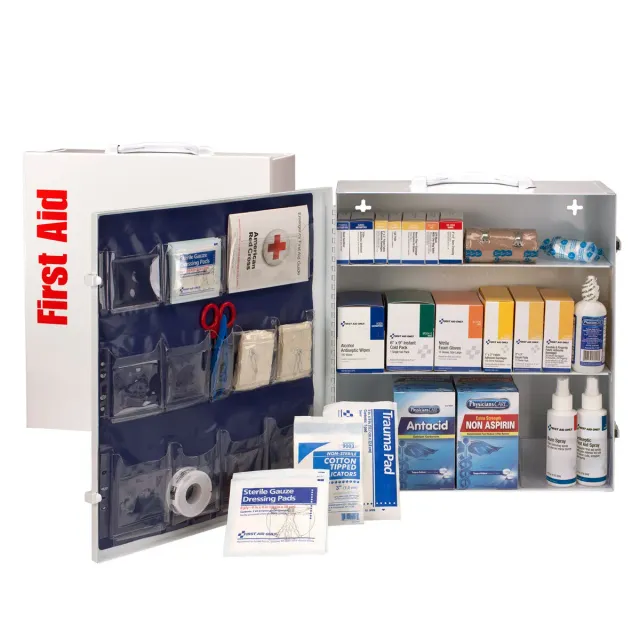 First Aid Only førstehjelpsskap 100 personer 3 hyller ANSI A