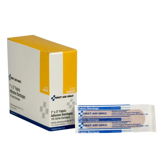First Aid Only 1x3 stoffplaster eske 100 stk elastisk
