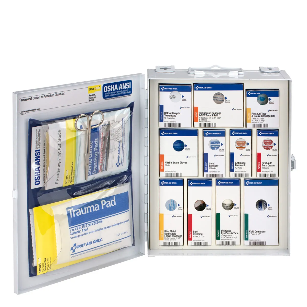 First Aid Only SmartCompliance førstehjelpsskap 25 pers metall