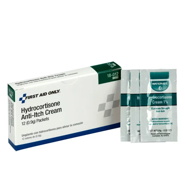 First Aid Only hydrokortisonkrem 12 poser kløestillende