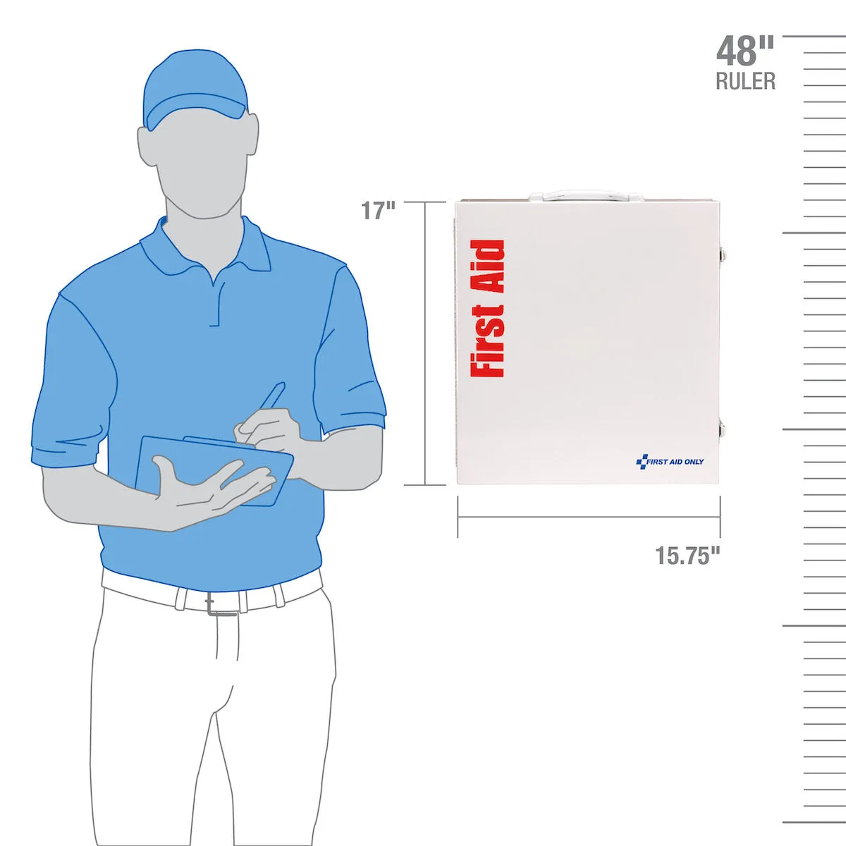 First Aid Only 100 Person ANSI B 3 Shelf førstehjelpsskap 687 deler