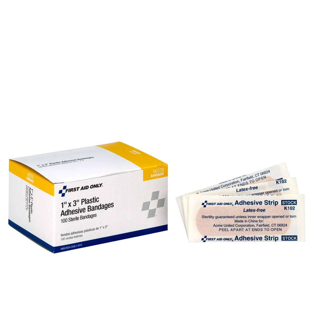 First Aid Only 1x3 plastplaster 100 stk vanntett