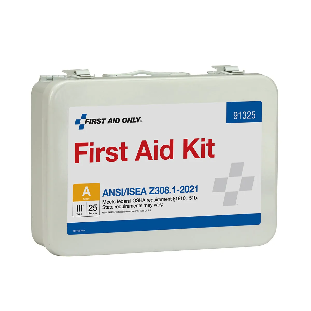 First Aid Only 25 Person ANSI A førstehjelpsskrin metall 94 deler