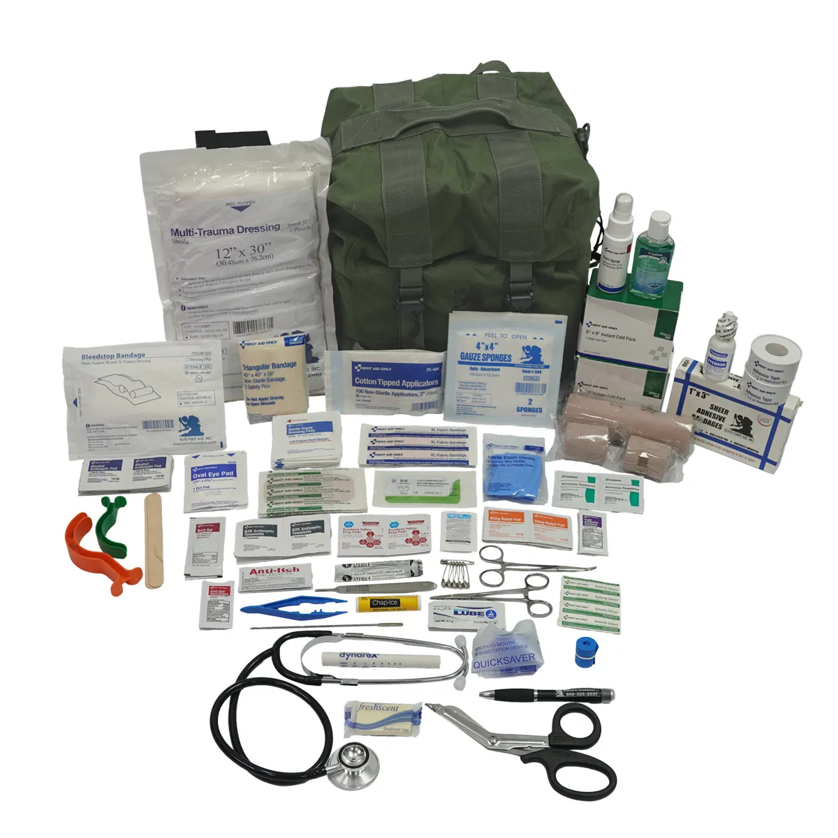 First Aid Only M-17 Medic førstehjelpssekk oliven fullpakket