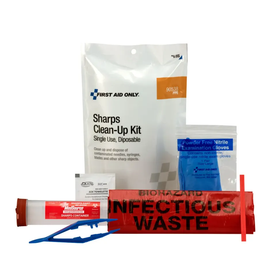 First Aid Only Sharps opprydningssett engangs kanyle