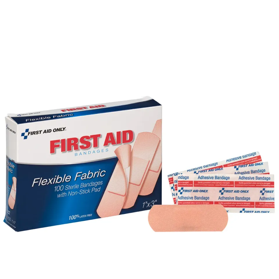 First Aid Only 1x3 stoffplaster 100 stk fleksibelt