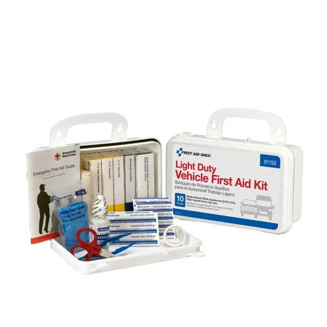 First Aid Only 10-Person Plastic Light Duty Vehicle førstehjelpsskrin 89 deler