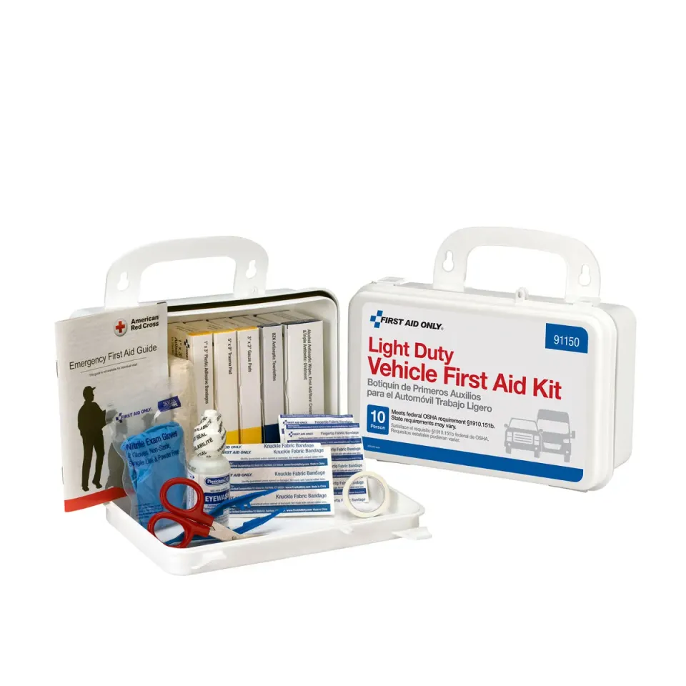 First Aid Only 10-Person Plastic Light Duty Vehicle førstehjelpsskrin 89 deler