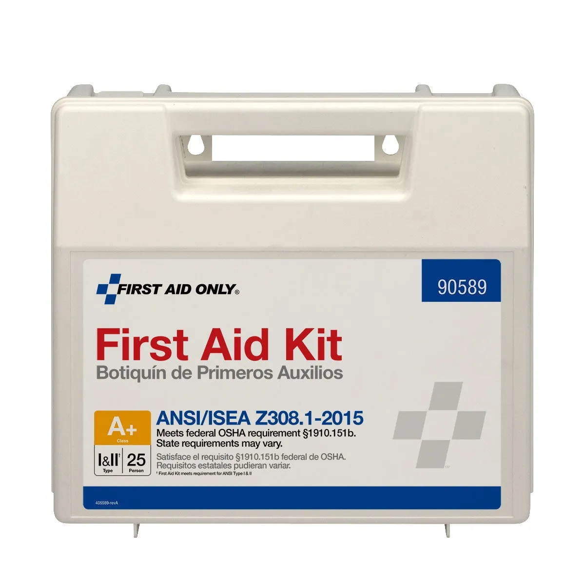 First Aid Only 25 Person førstehjelpsskrin plast 141 deler