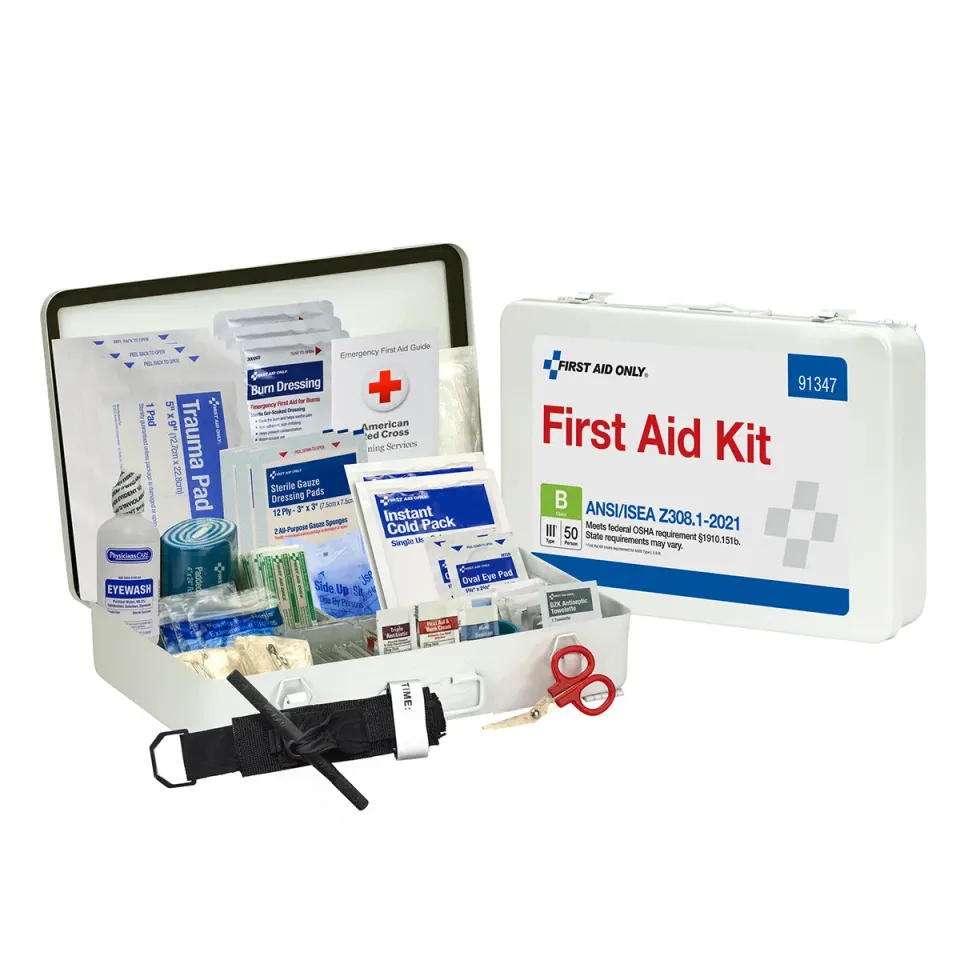 First Aid Only 50 Person ANSI B førstehjelpsskrin metall 210 deler