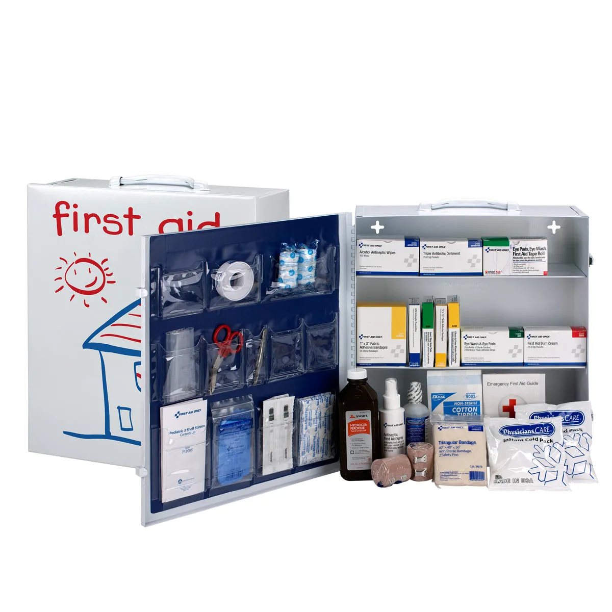 First Aid Only Pediatric 3 Shelf førstehjelpsstasjon 100 pers