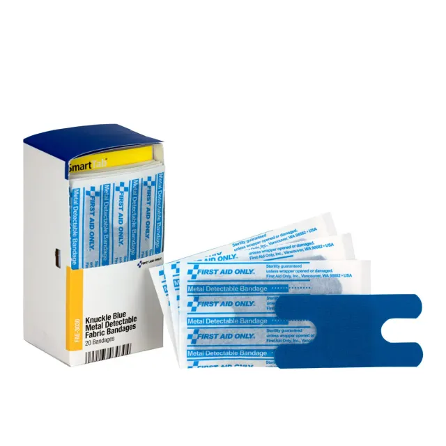First Aid Only SmartCompliance knokeplaster blå metall 20 stk