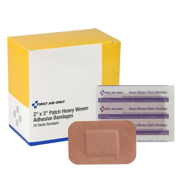 First Aid Only Heavy Woven plaster 5x7,6 cm 50-pakn stoff