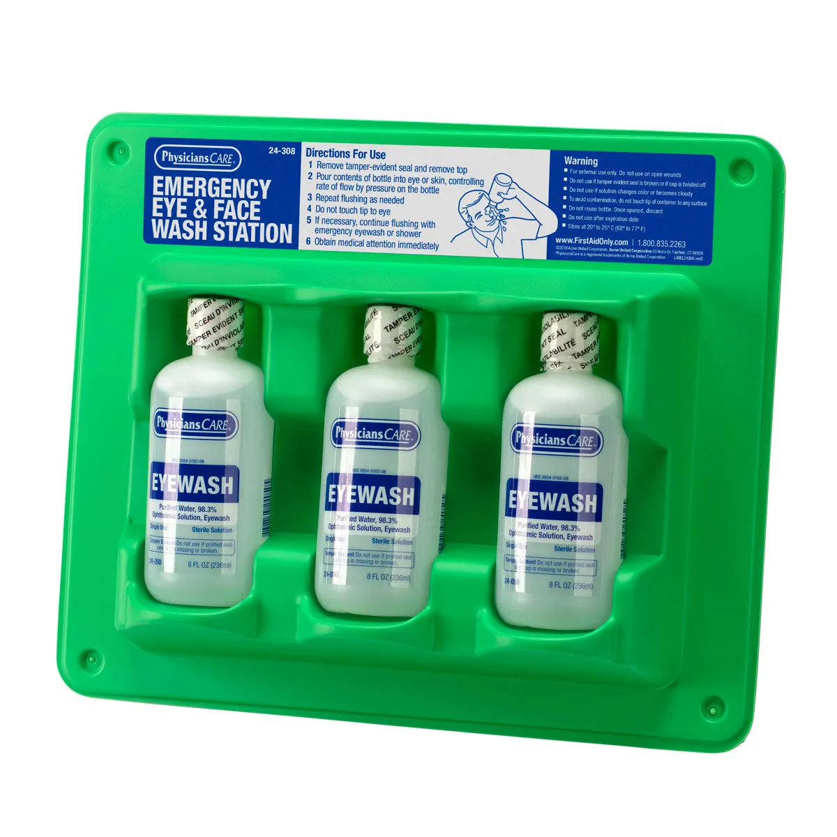 First Aid Only Eyewash Station øyeskyll 6x236 ml veggfeste