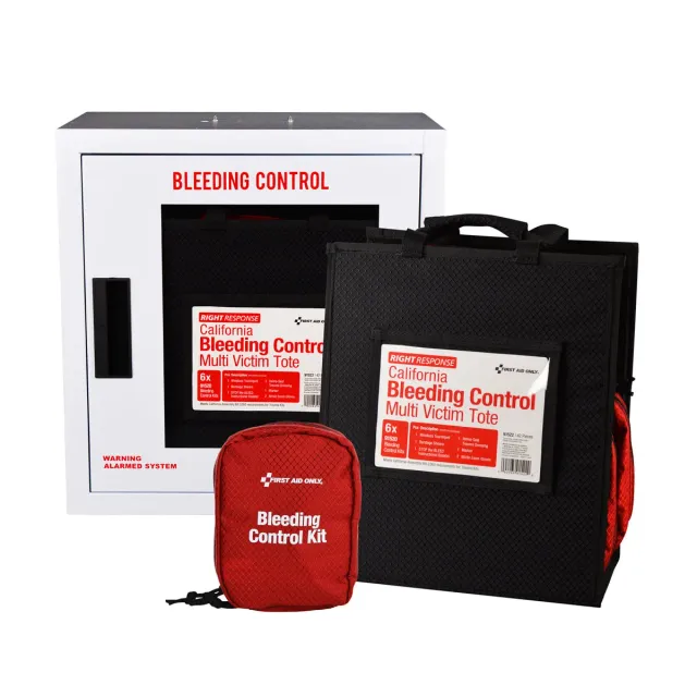 First Aid Only Bleeding Control førstehjelpsskap med alarm 6 kit