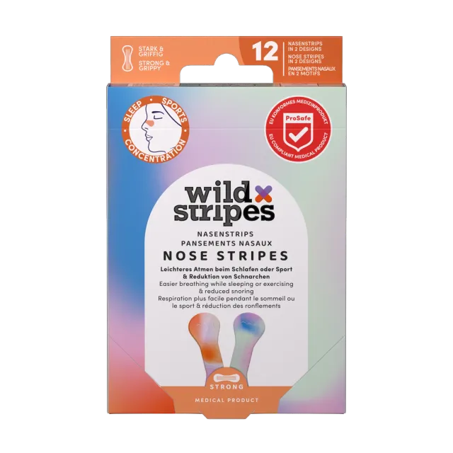 Wild Stripes Nasen Stripes Sunrise nesestrips 12 stk for åpen nese