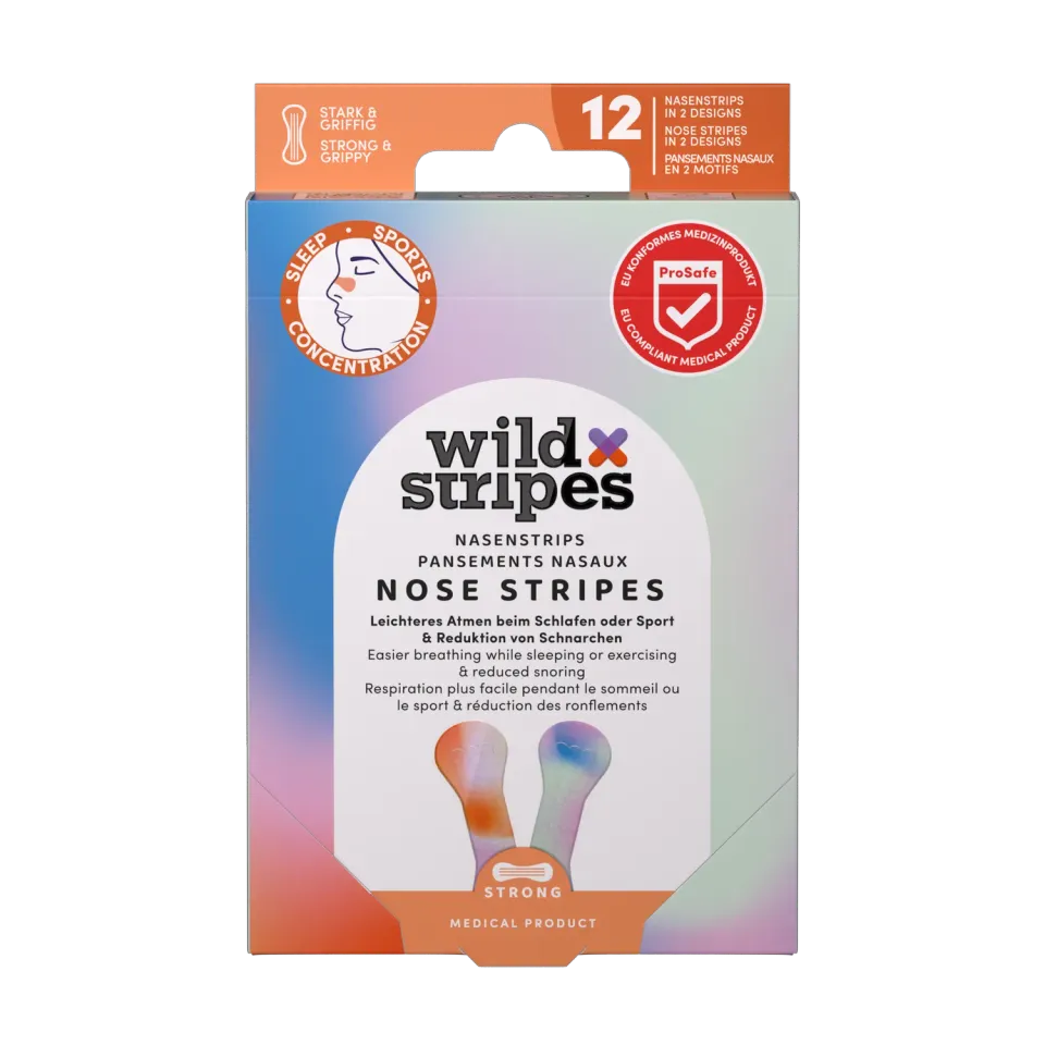 Wild Stripes Nasen Stripes Sunrise nesestrips 12 stk for åpen nese