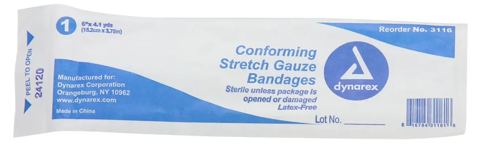 First Aid Only 6"x4 yd steril gasbind 1 stk elastisk