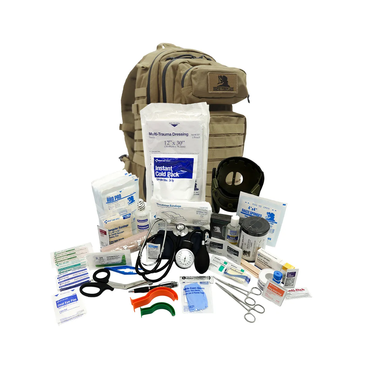 First Aid Only Tactical Trauma førstehjelpssekk tan