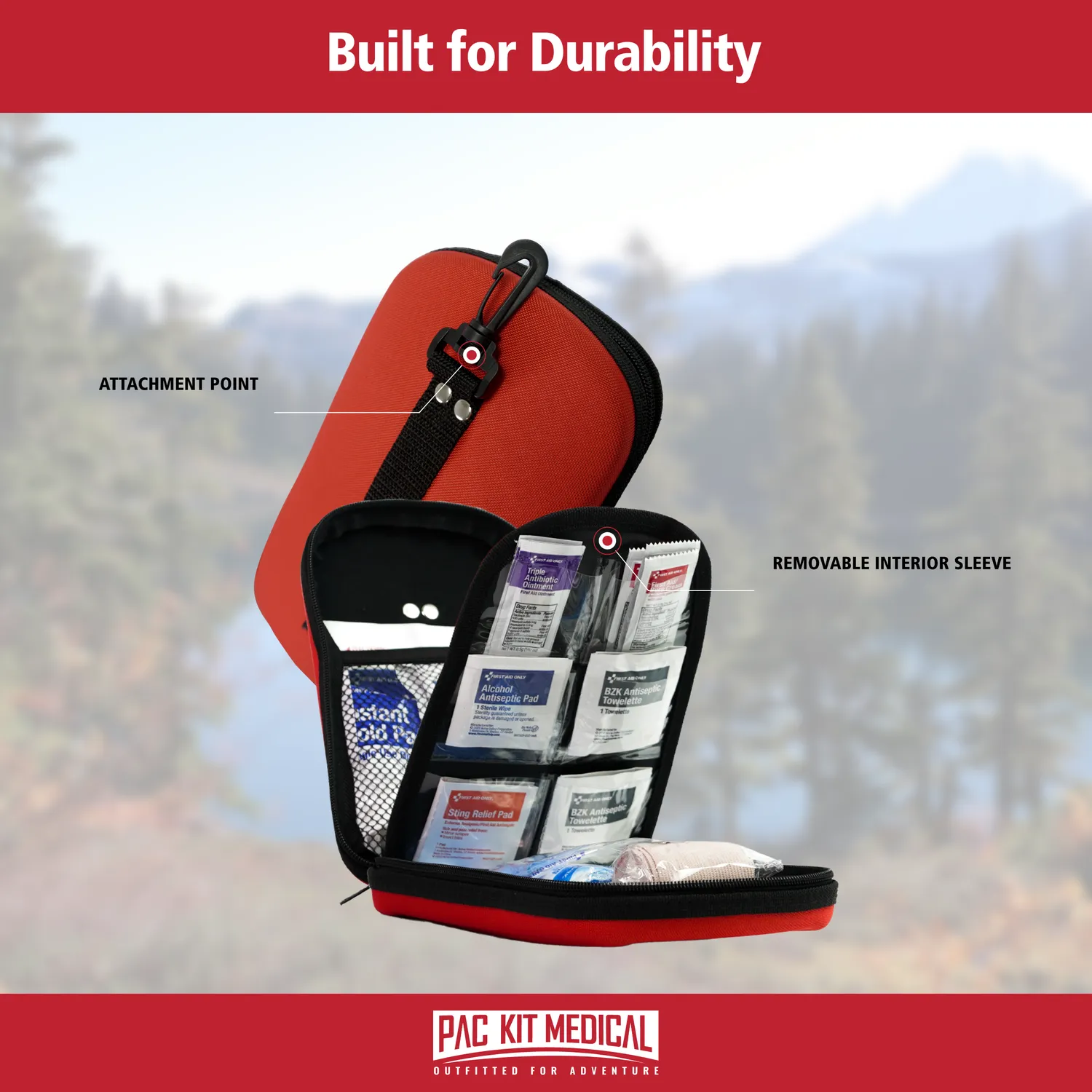 First Aid Only Pac-Kit Grab & Go Adventure førstehjelpssett 87 deler