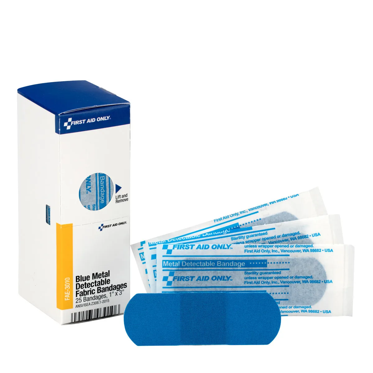 First Aid Only SmartCompliance plaster blå metall 25 stk