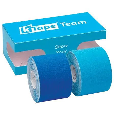 K-Tape Team kinesiologitape sport blå 2 x 5 m dobbel