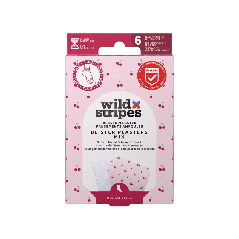 Wild Stripes Pastel Bloom gnagsårplaster 6 stk vanntett