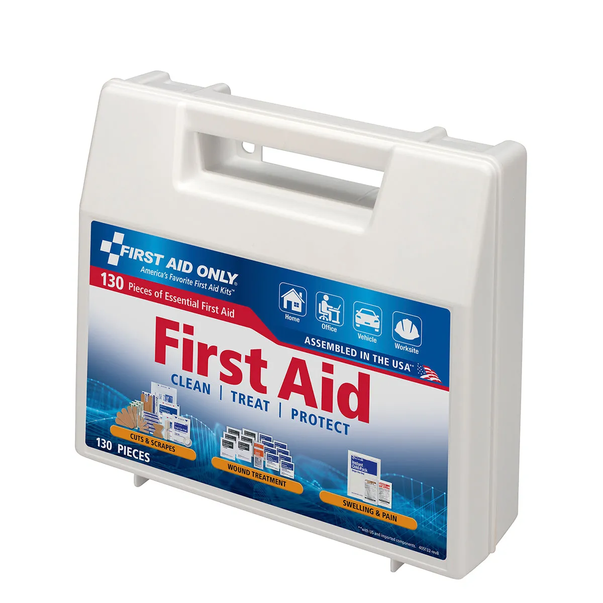 First Aid Only førstehjelpsskrin 130 deler plastkoffert