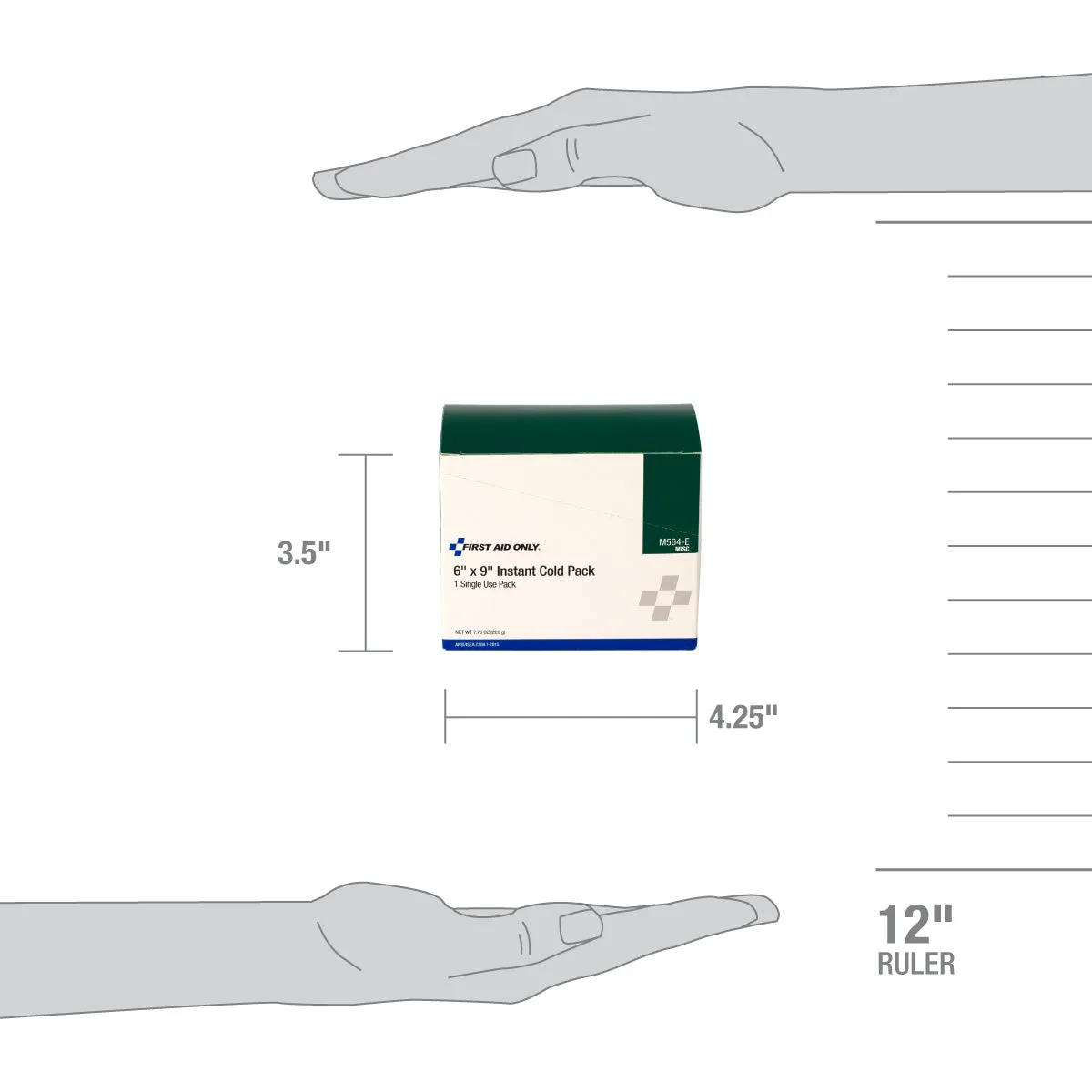 First Aid Only 6x9 Instant Cold Pack kuldepose stor 1 stk