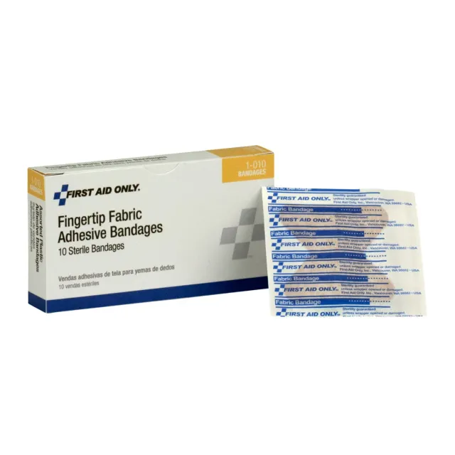 First Aid Only fingertip plaster stoff 10 stk pustende