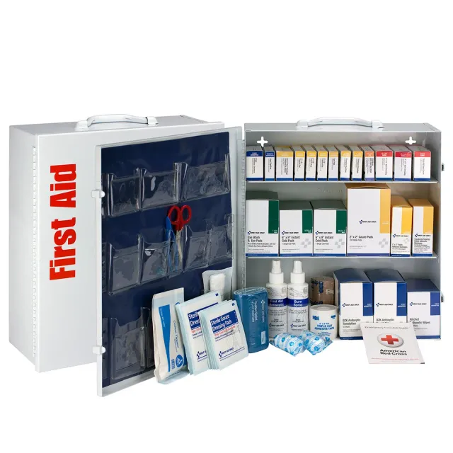 First Aid Only 100 Person førstehjelpsskap metall 3 hyller