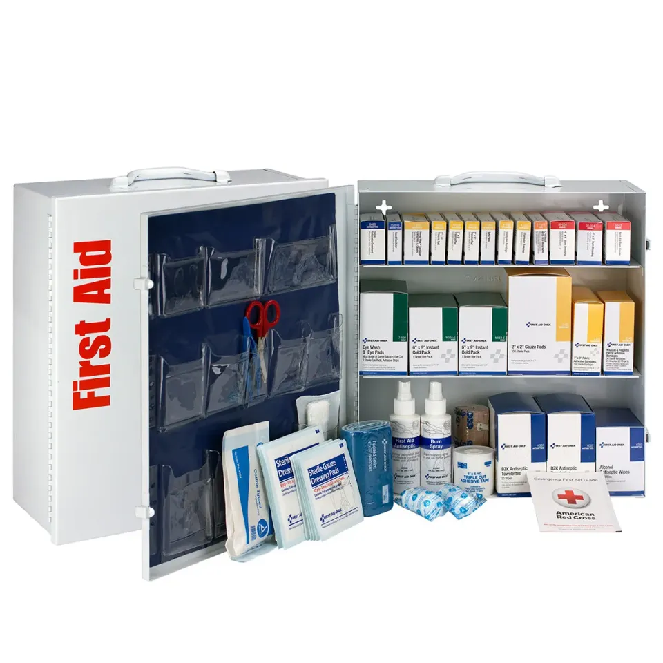 First Aid Only 100 Person førstehjelpsskap metall 3 hyller