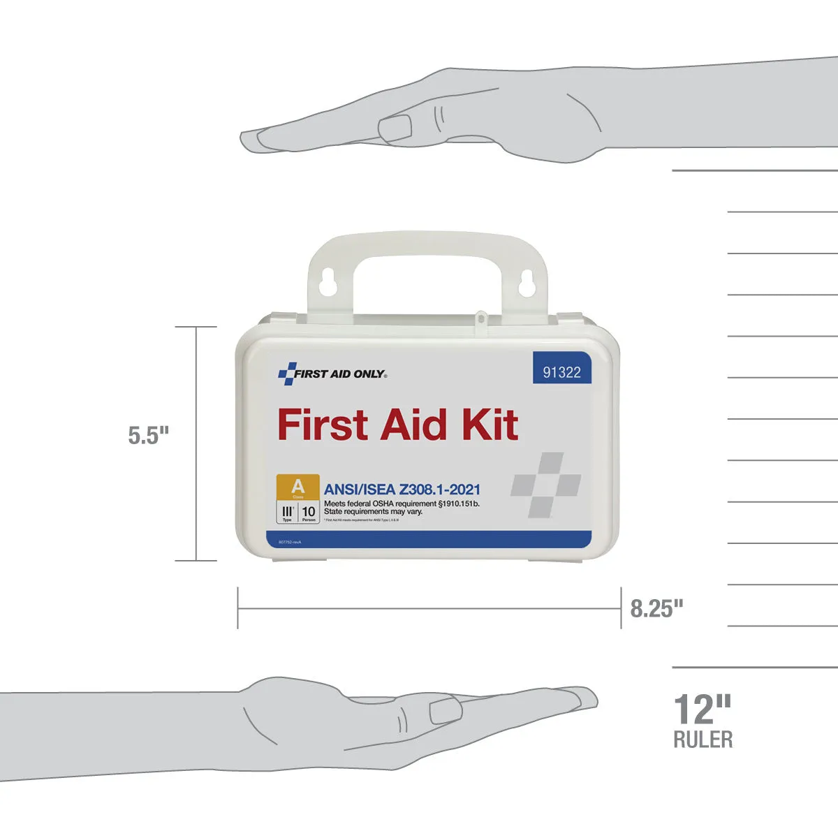 First Aid Only førstehjelpsskrin 10 pers plast 76 deler