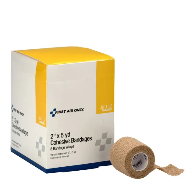 First Aid Only selvheftende bandasje 5cmx4,5m 8 stk pustende