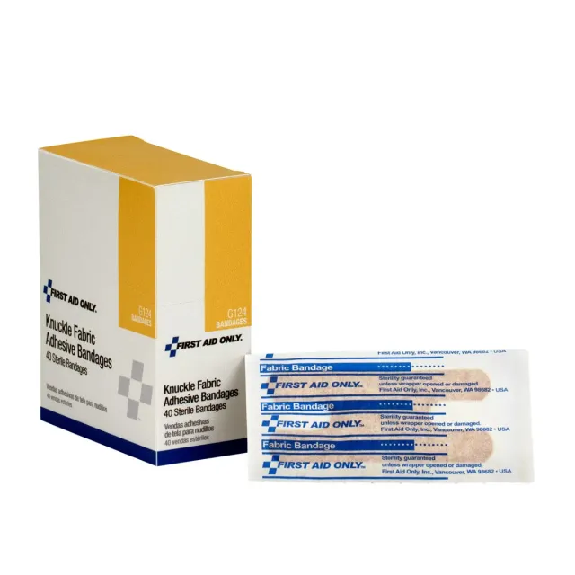 First Aid Only knokeplaster stoff 40 stk pustende